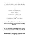 Notice of Annual Parish Meeting